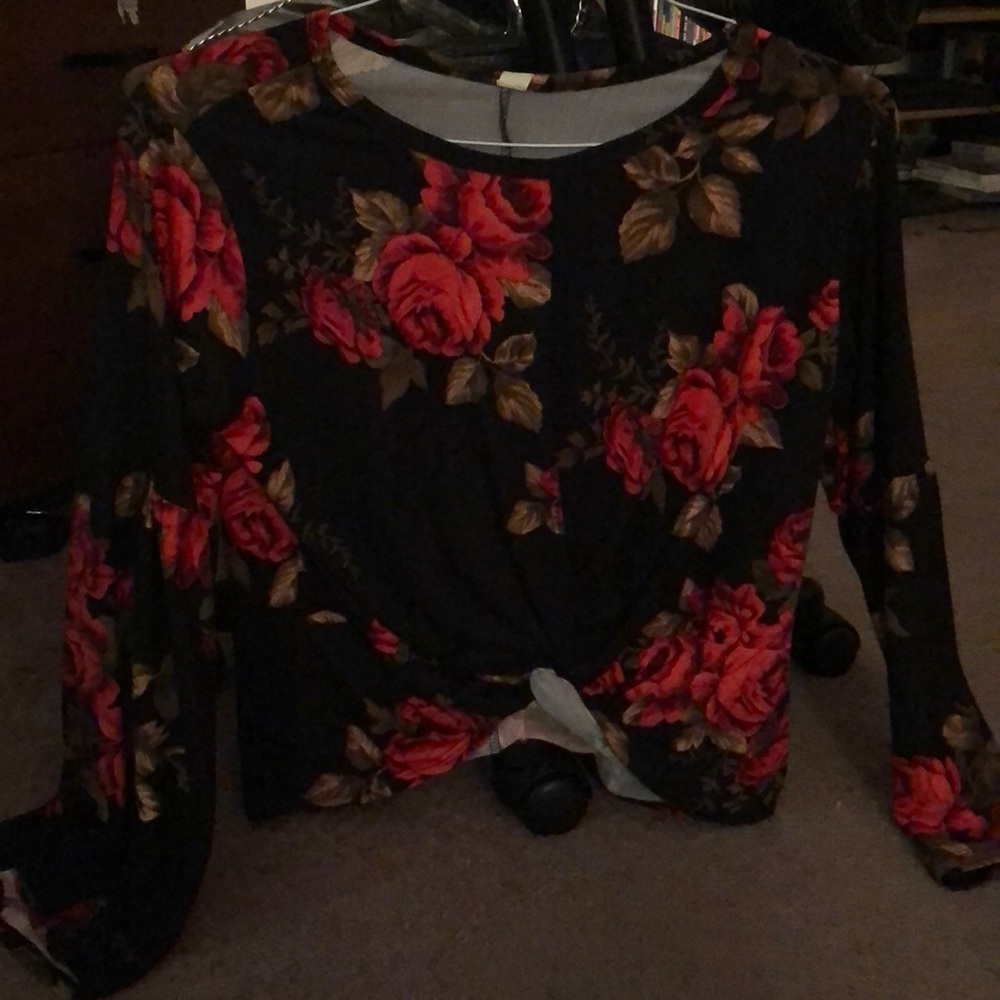 Long sleeve floral shirt